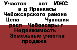 Участок 12.6 сот. (ИЖС) в д.Яранкасы Чебоксарского района › Цена ­ 750 000 - Чувашия респ., Чебоксары г. Недвижимость » Земельные участки продажа   